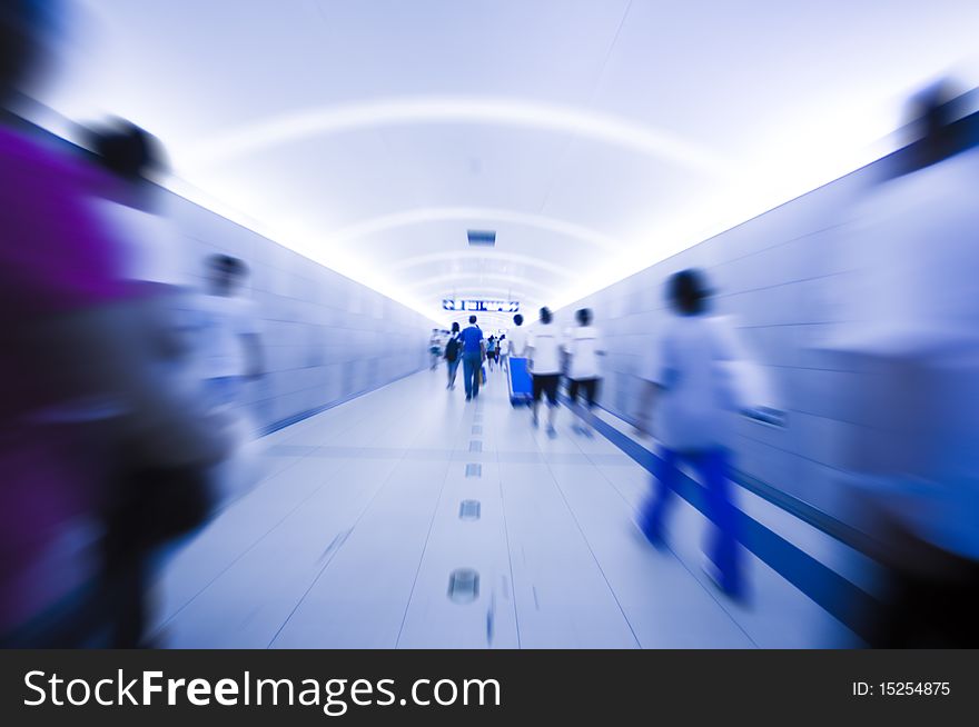 The people in the underground passage Beijing