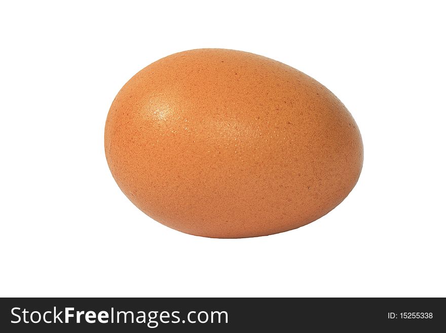 Egg isolated on white background close up.