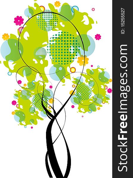Vector Illustration of abstract tree. Vector Illustration of abstract tree