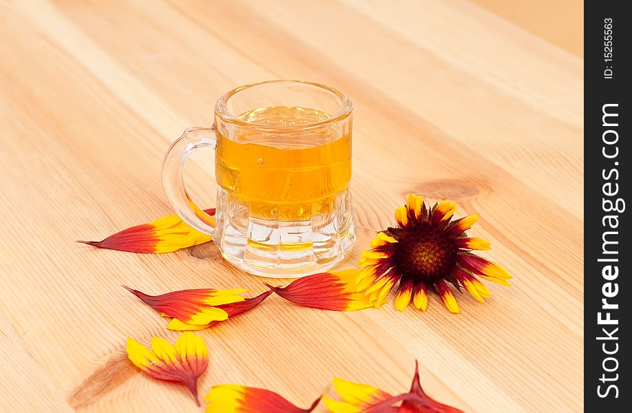 Glass of Honey with Flower Assets. Glass of Honey with Flower Assets