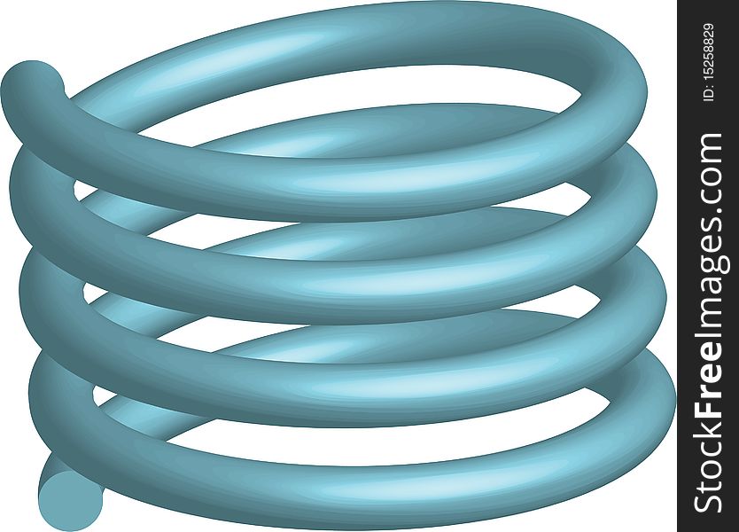 3d illustration of a blue arc. 3d illustration of a blue arc