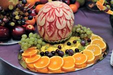 Fruit Plate Stock Images