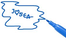 Marker Pen Writing Stock Image Marker Pen Writing Stock Image