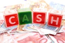 Cash In Toy Play Block Letters Royalty Free Stock Image Cash In Toy Play Block Letters Royalty Free Stock Image