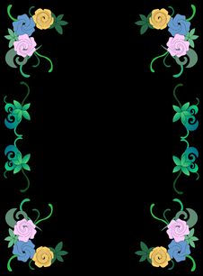 Frame Of Flowers And Leave Royalty Free Stock Photography Frame Of Flowers And Leave Royalty Free Stock Photography