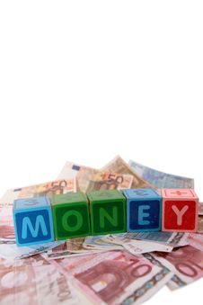 Euro Money In Toy Play Block Letters Royalty Free Stock Photo Euro Money In Toy Play Block Letters Royalty Free Stock Photo