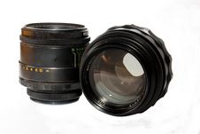Two Zenit S Objective. Stock Images
