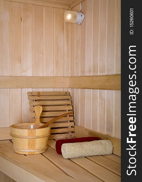 Interior View of Russian Sauna Bath. Interior View of Russian Sauna Bath