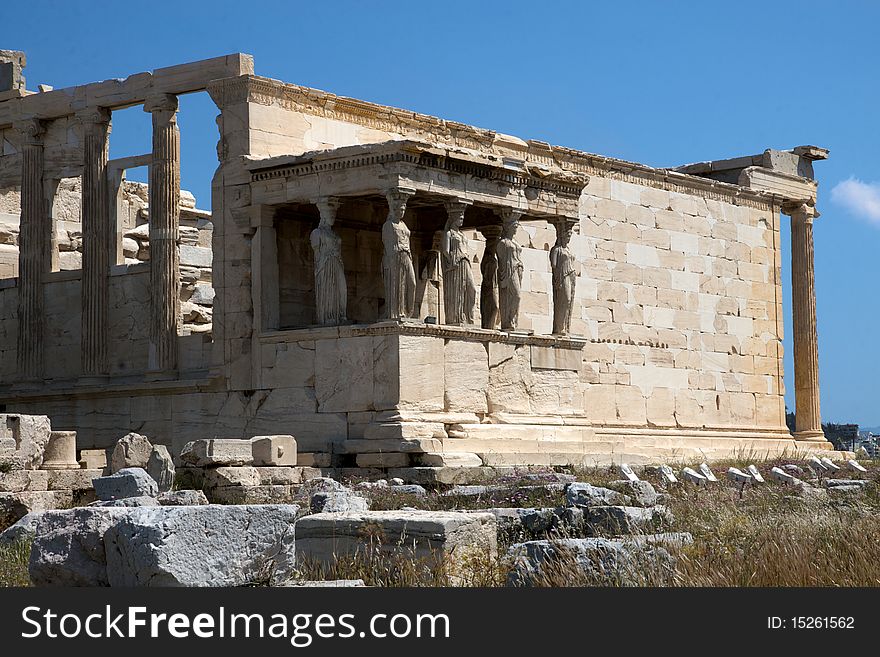 Tumbledown temple at Acropolis