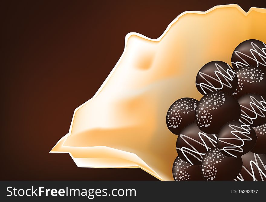 Illustration of a chocolate wallpaper