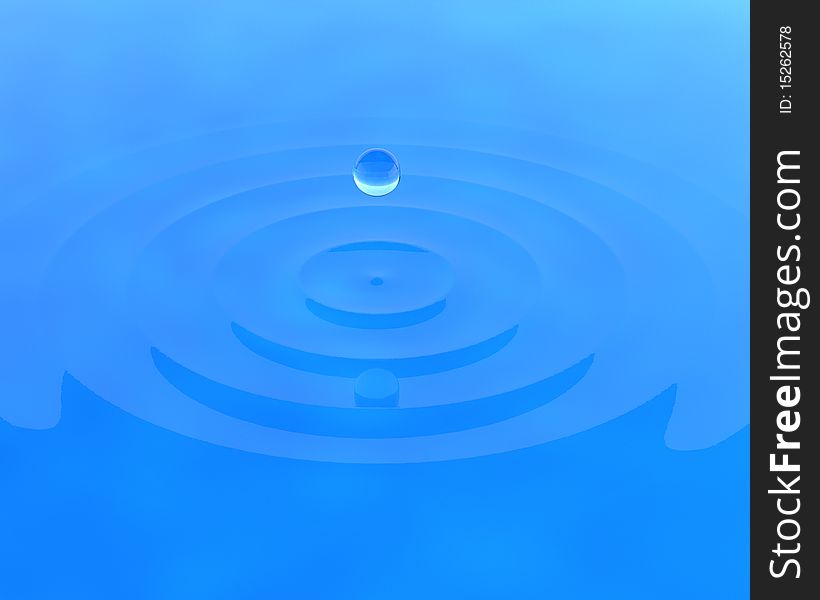 This is to illustrate the droplet of water with blue background. This is to illustrate the droplet of water with blue background