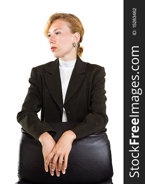 Business Woman Isolated Over White