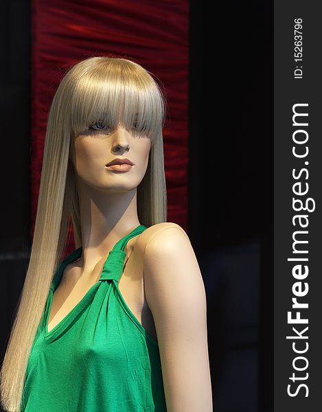 Mannequin In A Green Dress