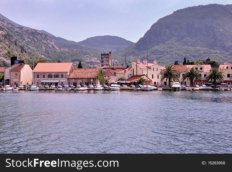 Old part of town on the sea,kotor,montenegro
