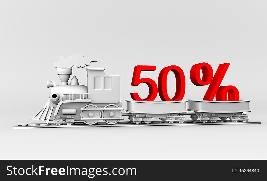 3d train with the car carries 50 % discount.