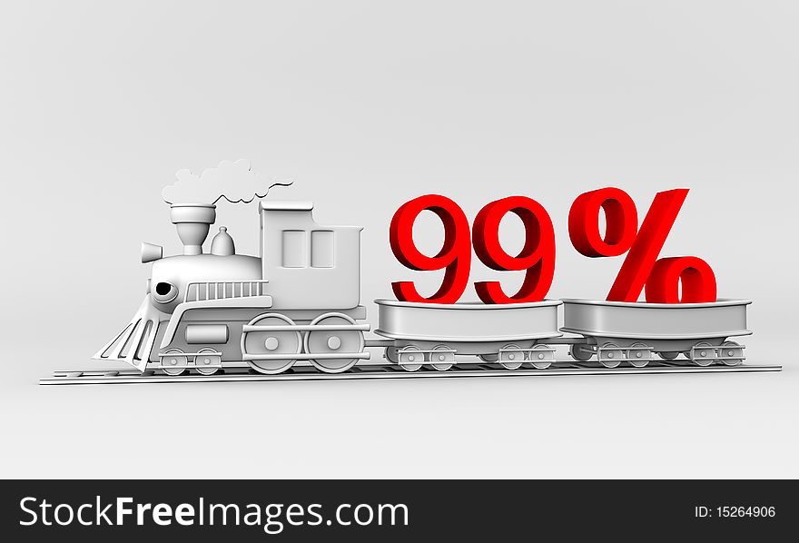 3d train with the car carries 99 % discount.