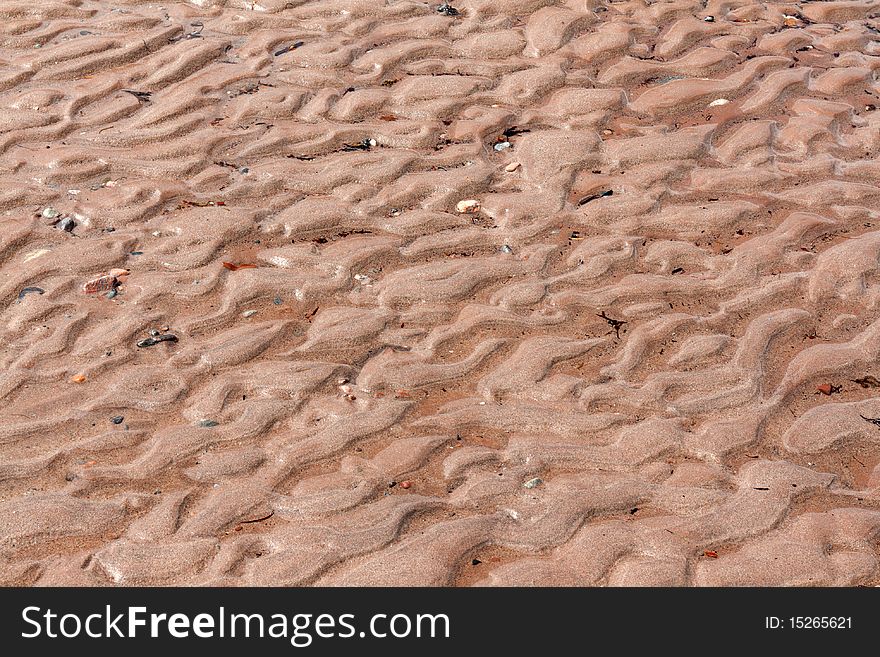 Background from sea sand, dunes with water
