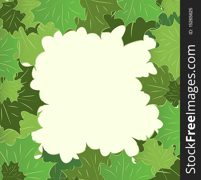 Framework from maple leaves. Vector illustration