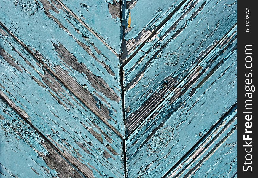 Blue wooden fence