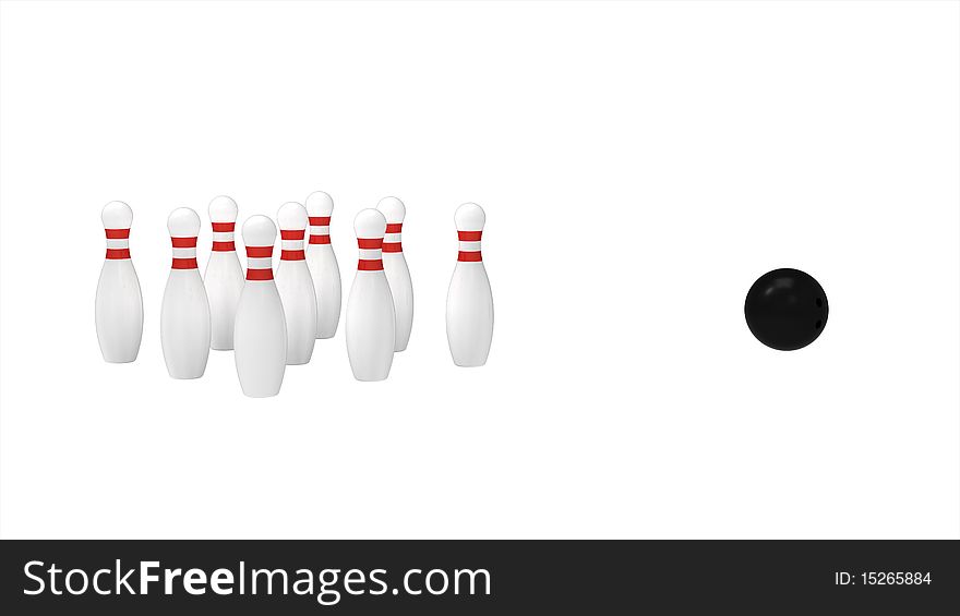 Bowling Skittles And Ball