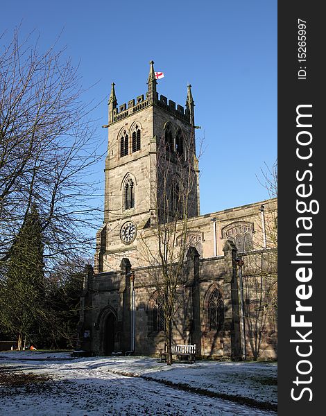 St Werburgh's Church, Hanbury morning light