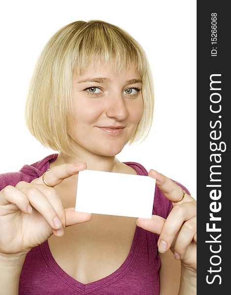 Woman With A Business Card