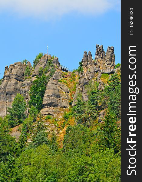 Nuns rock in the Zittau Mountains in Saxony. Nuns rock in the Zittau Mountains in Saxony.