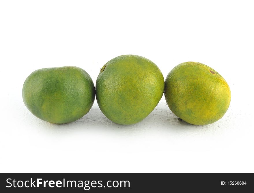 Tangerine isolated on a white background prepared