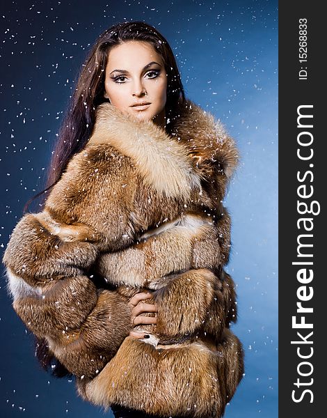 Woman in a fur coat