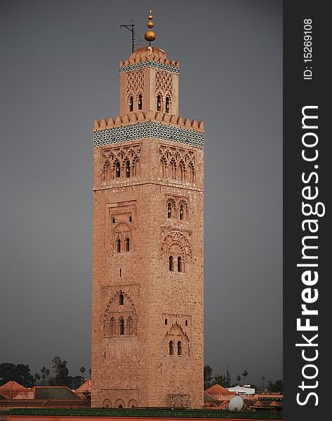 Its the Kotubia mesquita of Morocco. Its the Kotubia mesquita of Morocco.