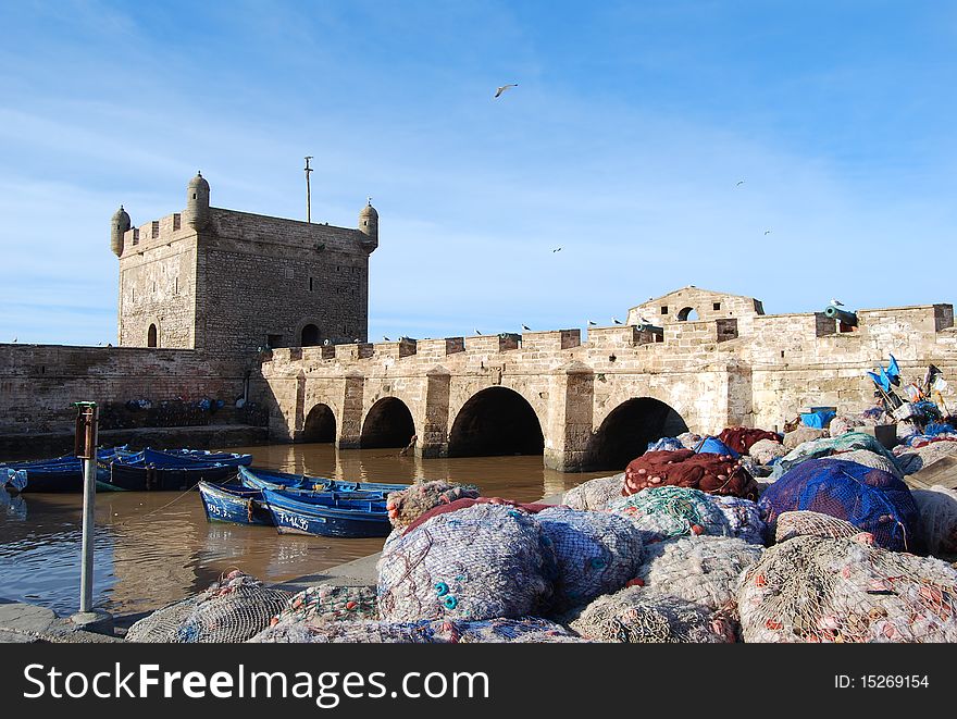 A thousand years old port in the middle of the medina.
