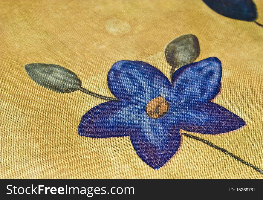 Rubber Sheet With Blue Flower