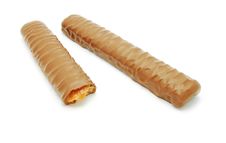 Chocolate Bars With Caramel Stock Photography Chocolate Bars With Caramel Stock Photography