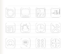 Mobile Phone And Computer Icon Royalty Free Stock Images Mobile Phone And Computer Icon Royalty Free Stock Images