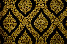 Golden Wall Thai Style. Royalty Free Stock Images Golden Wall Thai Style. Royalty Free Stock Images