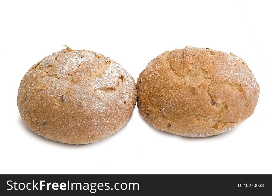 Fresh rolls isolated on white background