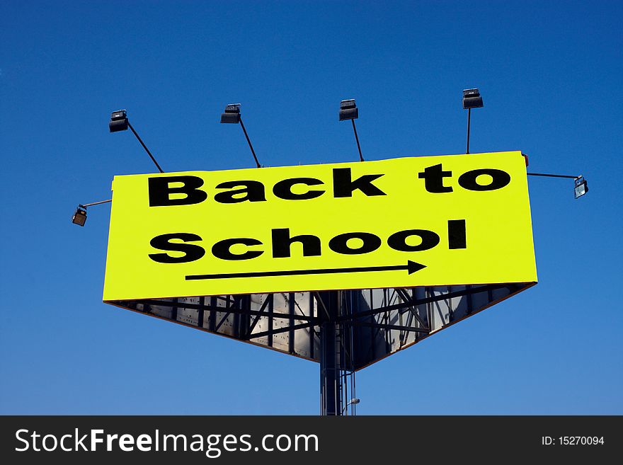 Back to school on a Billboard sign