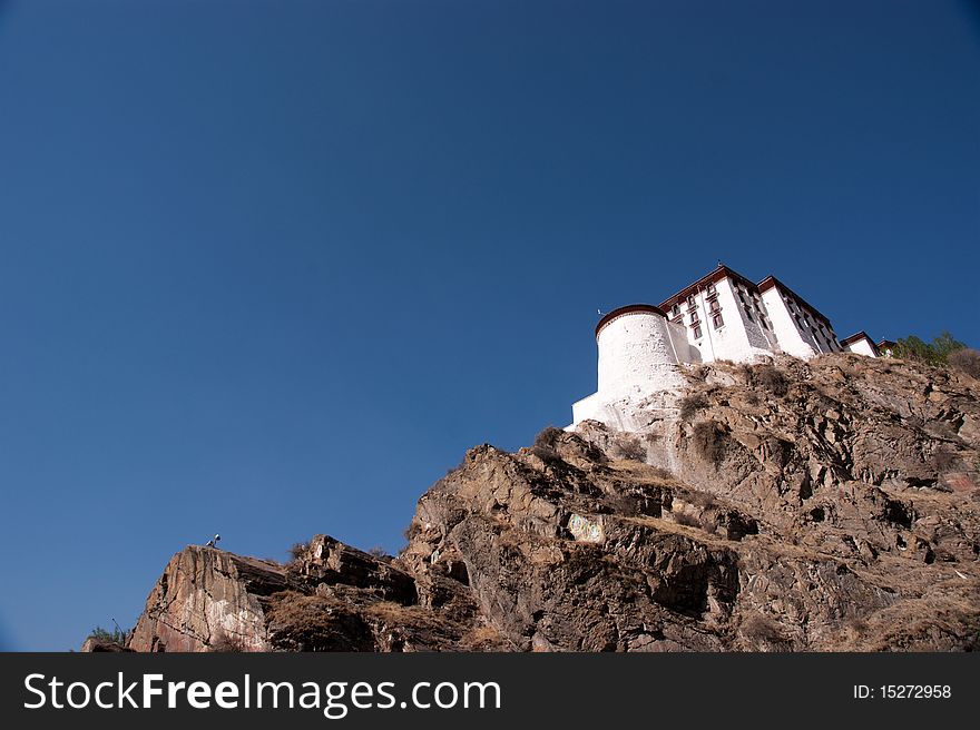 The great potala palace in tibet China in fine weather. The great potala palace in tibet China in fine weather