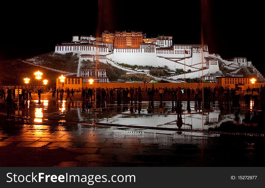 The great potala palace in tibet China in fine weather. The great potala palace in tibet China in fine weather