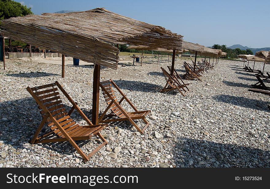 Longue on Adriatic beach