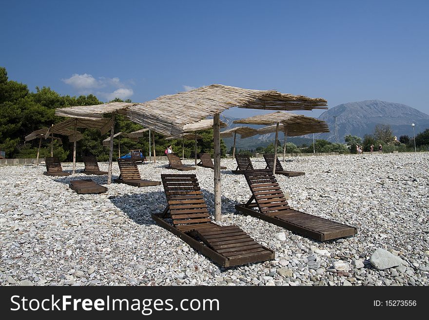 Longue on Adriatic beach