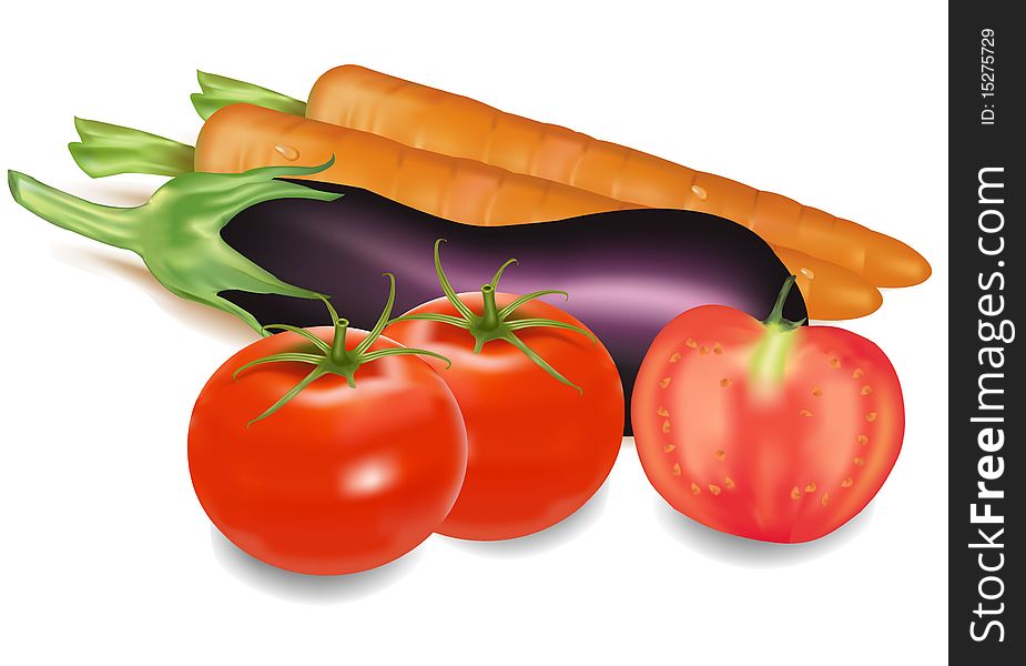 Photo-realistic . The big colorful group of vegetables.