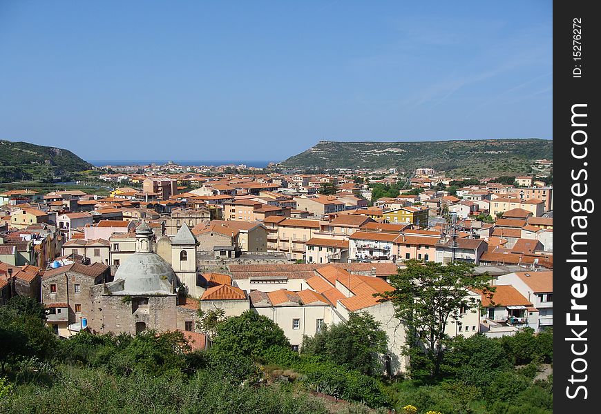 Bosa. The city is situated on Italian island Sardinia