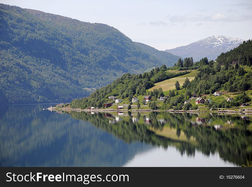 The tranquil waters of the Nordfjord. The tranquil waters of the Nordfjord