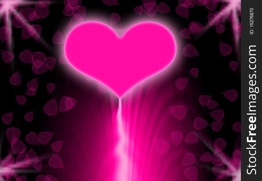 Pink Glowing Heart