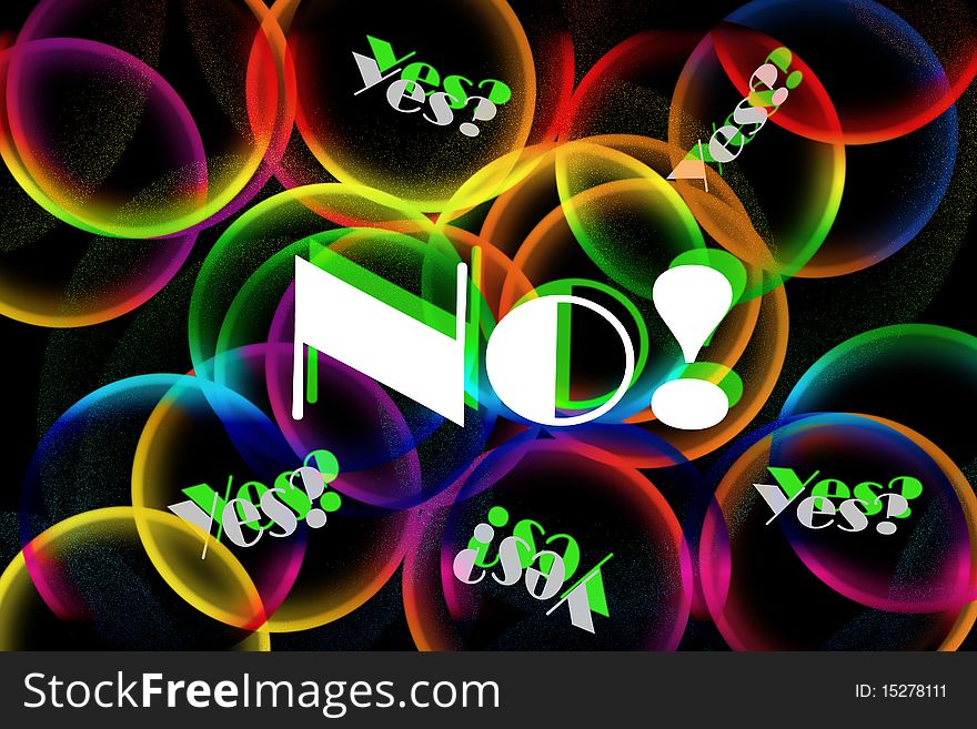 Abstract background rings colors yes no. Abstract background rings colors yes no