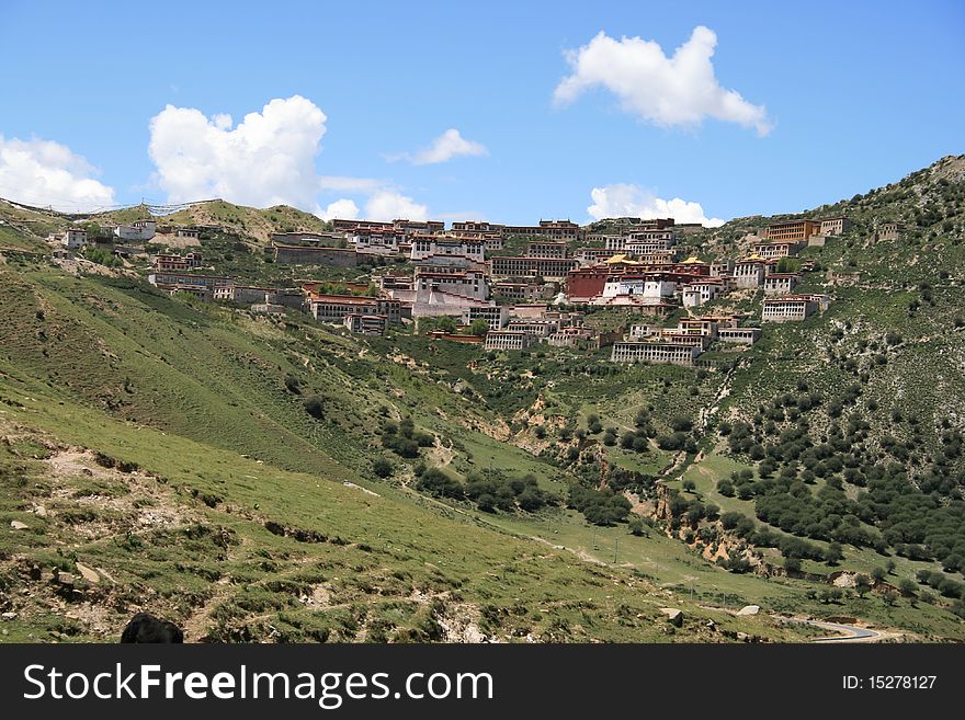 Asia Tibet landscapes at Lhasa,as far as the eye can see. Asia Tibet landscapes at Lhasa,as far as the eye can see