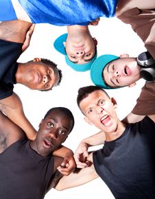Young Fresh Group Of Hip Teenagers. Royalty Free Stock Photos