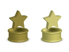 Gold Star Award Stock Image