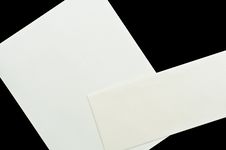 Envelope And Paper Black Isolation Royalty Free Stock Images